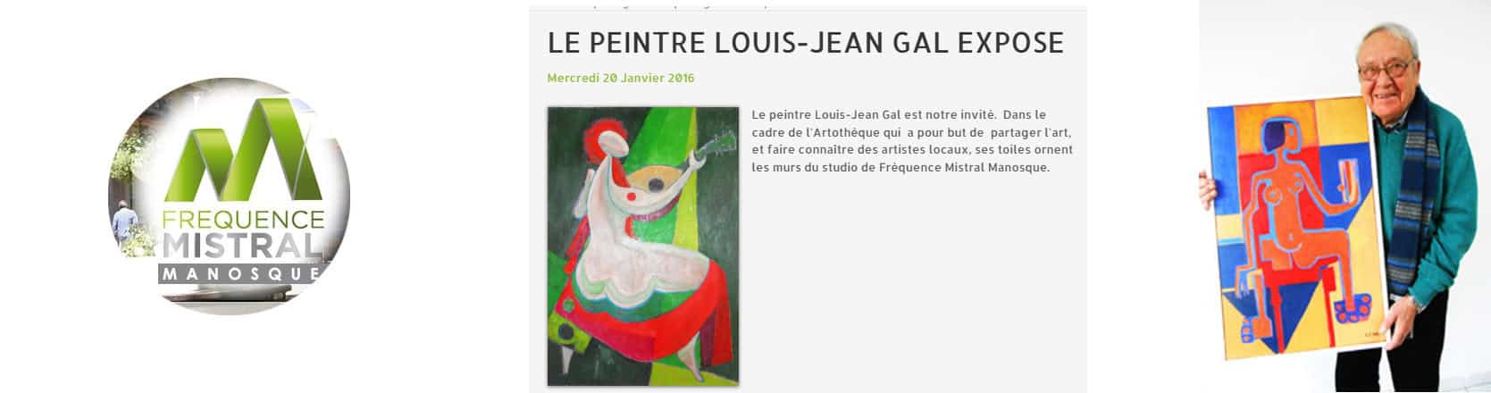 Louis-Jean Gal expose à Fréquence Mistral